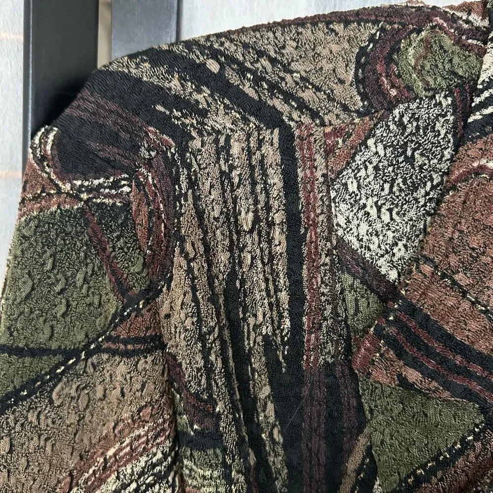 N Touch Paisley Blazer Jacket Career Wear Business Casual Size 1X